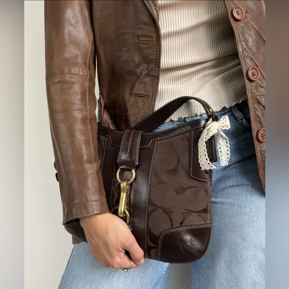 Coach Brown Leather Hobo Bag - Picture 4 of 5